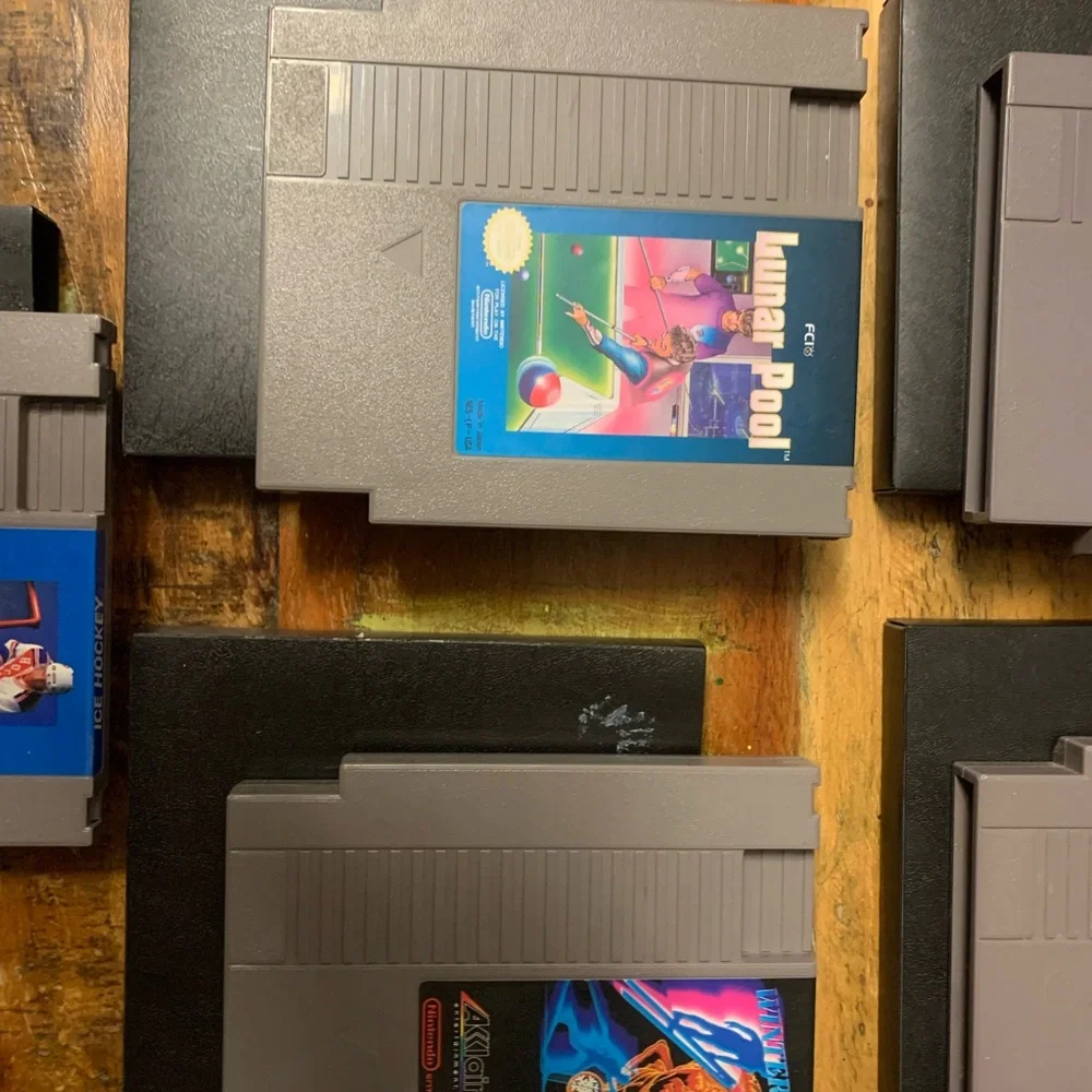 11 NES Vintage Nintendo Video Games Lot Bundle Soccer Mario Golf Vegas Jordan 23